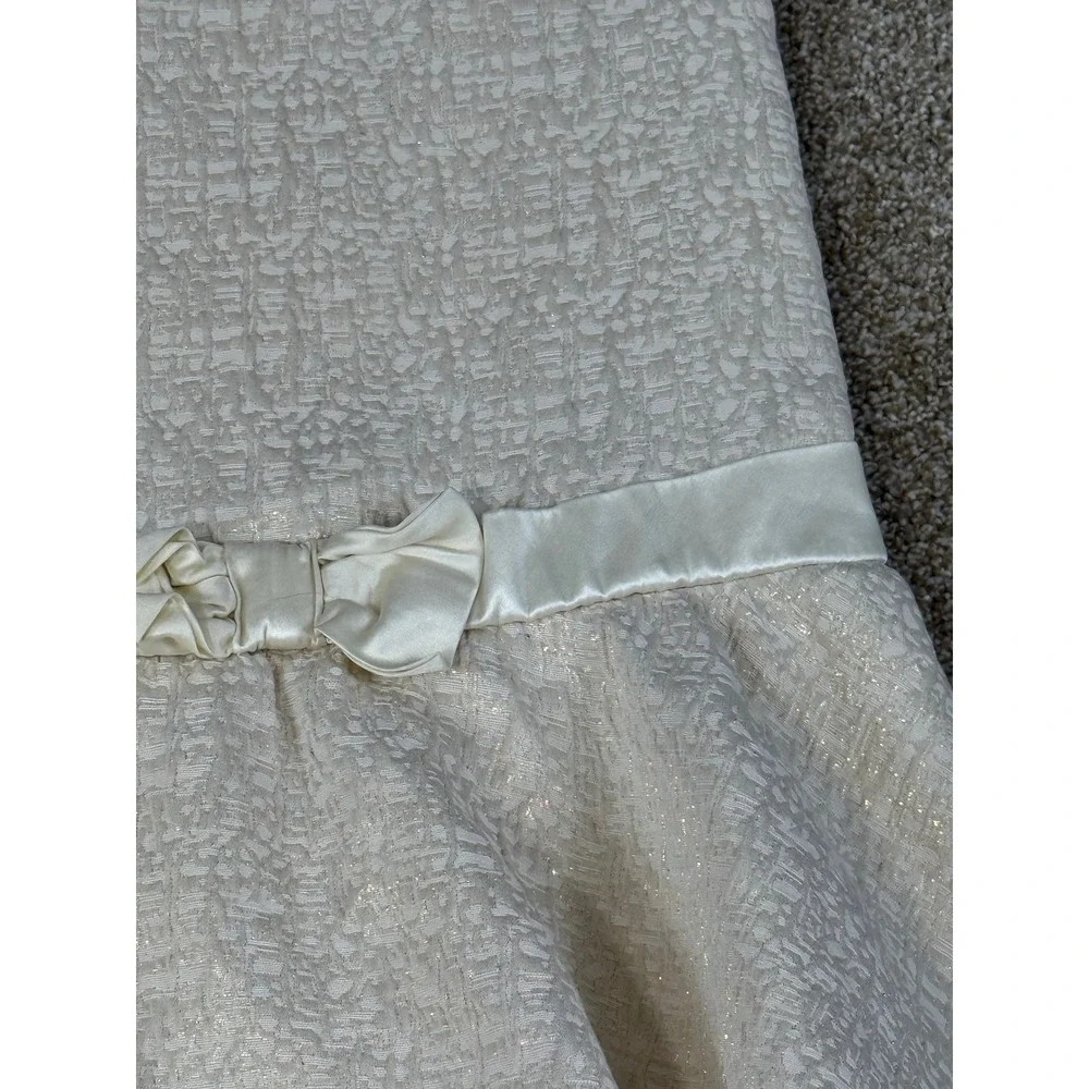 Janie and Jack Girls Gold Metallic Jacquard Bubble Hem Dress 5 FlowerGirl‎ Party